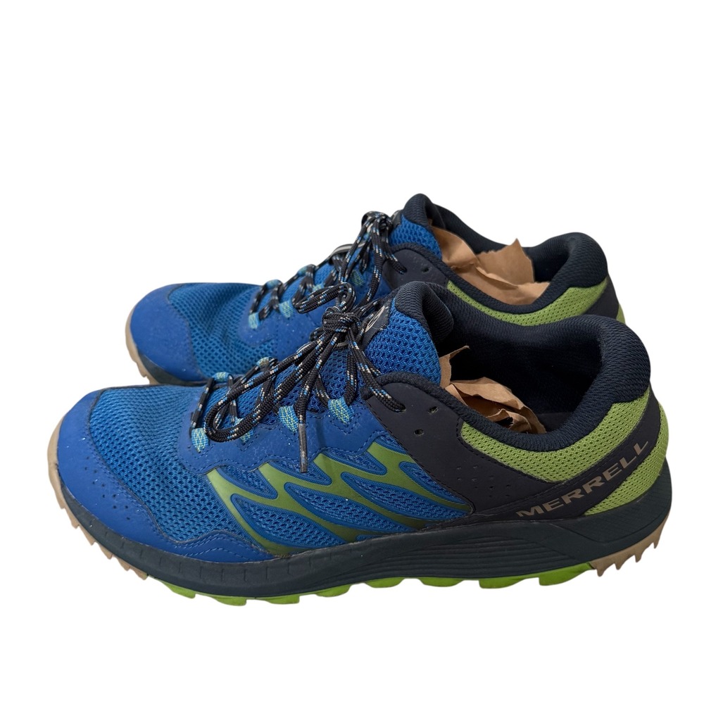 Merrell Men's Moab Speed Trail Running Shoes Blue Green Size 11.5‎